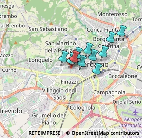 Mappa Via Carlo Goldoni, 24128 Bergamo BG, Italia (1.11)