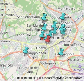 Mappa Via Carlo Goldoni, 24128 Bergamo BG, Italia (1.36933)