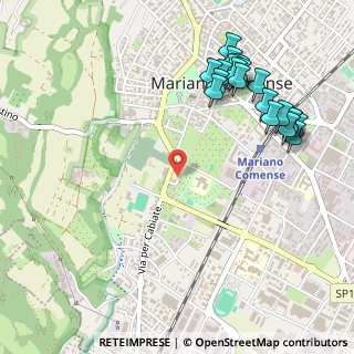 Mappa Via dei Platani, 22066 Mariano Comense CO, Italia (0.616)
