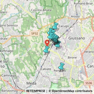 Mappa Via dei Platani, 22066 Mariano Comense CO, Italia (0.91)