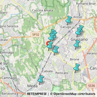 Mappa Via dei Platani, 22066 Mariano Comense CO, Italia (1.83818)