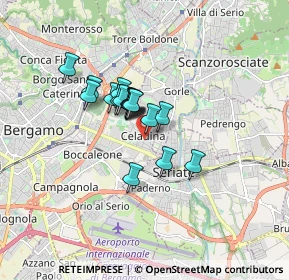 Mappa Via Pizzo di Redorta, 24125 Bergamo BG, Italia (1.08111)