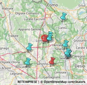 Mappa Via Monte Rosa, 22074 Lomazzo CO, Italia (7.04727)