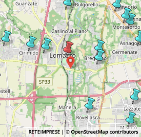 Mappa Via Monte Rosa, 22074 Lomazzo CO, Italia (3.13688)