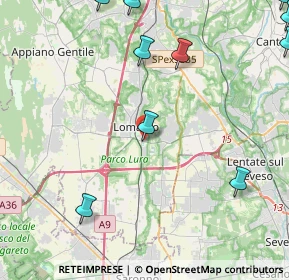 Mappa Via Monte Rosa, 22074 Lomazzo CO, Italia (6.73643)