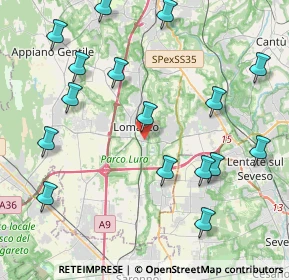 Mappa Via Monte Rosa, 22074 Lomazzo CO, Italia (4.84688)