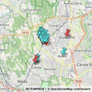 Mappa Via Isonzo, 22066 Mariano Comense CO, Italia (1.022)