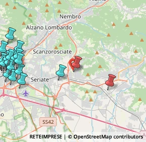 Mappa Via Martiri delle Foibe, 24061 Albano Sant'Alessandro BG, Italia (6.1415)