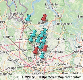 Mappa Via Cardinal Ferrari, 20833 Giussano MB, Italia (9.192)