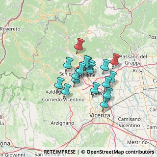 Mappa Via XXV Aprile, 36035 Marano Vicentino VI, Italia (8.84333)