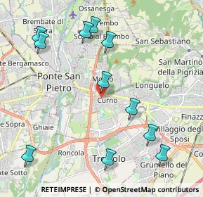 Mappa Via Tullio Buelli, 24035 Curno BG, Italia (2.39545)