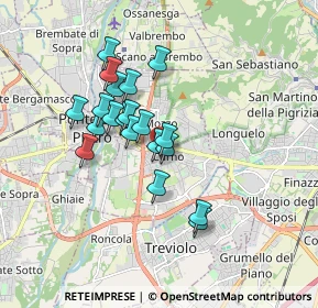 Mappa Via Tullio Buelli, 24035 Curno BG, Italia (1.383)