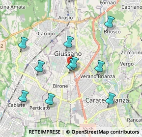 Mappa Via Dispersi in Guerra, 20833 Giussano MB, Italia (2.09545)