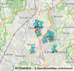 Mappa Via Dispersi in Guerra, 20833 Giussano MB, Italia (1.17455)