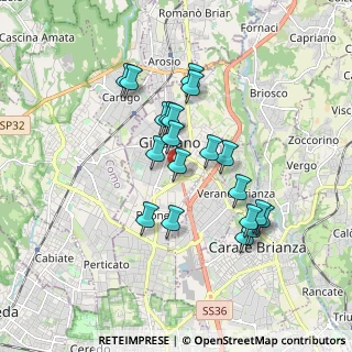 Mappa Via Prealpi, 20833 Giussano MB, Italia (1.5585)