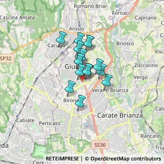 Mappa Via Prealpi, 20833 Giussano MB, Italia (1.04882)