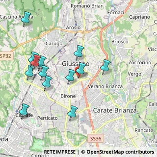 Mappa Via Dispersi in Guerra, 20833 Giussano MB, Italia (2.235)