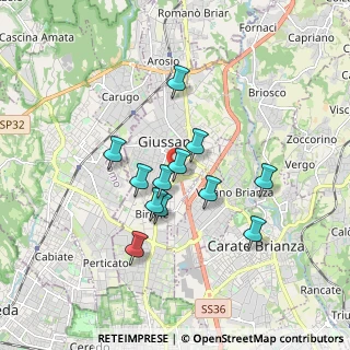 Mappa Via Dispersi in Guerra, 20833 Giussano MB, Italia (1.41333)