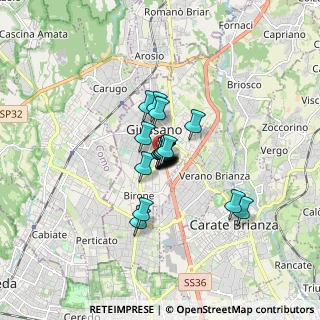 Mappa Via Dispersi in Guerra, 20833 Giussano MB, Italia (0.856)