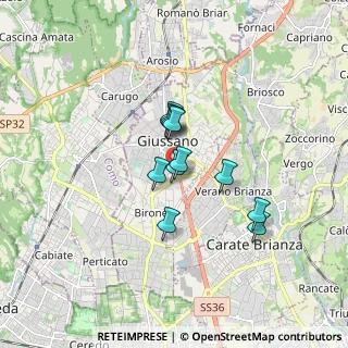 Mappa Via Dispersi in Guerra, 20833 Giussano MB, Italia (1.13909)