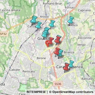 Mappa Via Dispersi in Guerra, 20833 Giussano MB, Italia (1.62529)