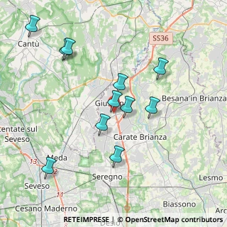 Mappa Via Dispersi in Guerra, 20833 Giussano MB, Italia (3.81455)