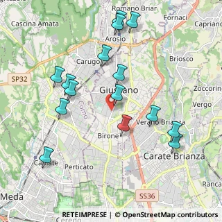 Mappa Via Carlo Porta, 20833 Giussano MB, Italia (2.09733)