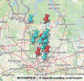 Mappa Via Carlo Porta, 20833 Giussano MB, Italia (8.90733)
