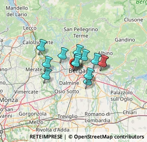 Mappa Via Antonio Meucci, 24035 Curno BG, Italia (7.53143)