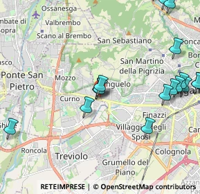 Mappa Via Antonio Meucci, 24035 Curno BG, Italia (2.63706)