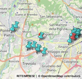 Mappa Via Antonio Meucci, 24035 Curno BG, Italia (2.418)