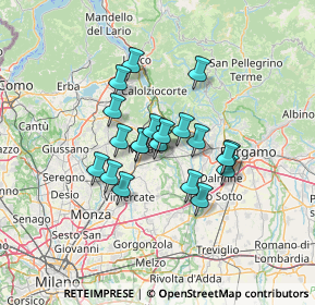 Mappa Via Mons. E. Merlini, 23899 Robbiate LC, Italia (9.706)