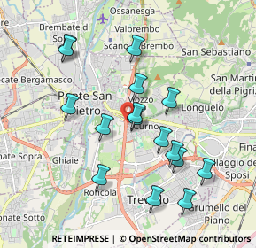 Mappa Via della Resistenza, 24035 Curno BG, Italia (1.79875)