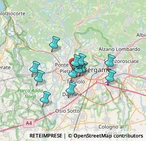 Mappa Via della Resistenza, 24035 Curno BG, Italia (5.12917)