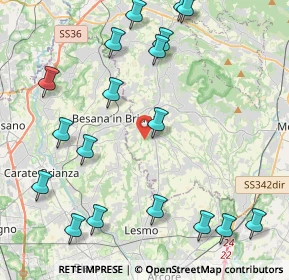 Mappa Via Giovenigo, 23880 Casatenovo LC, Italia (5.21944)