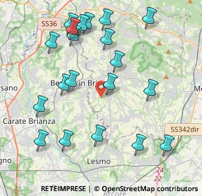 Mappa Via Giovenigo, 23880 Casatenovo LC, Italia (4.4455)