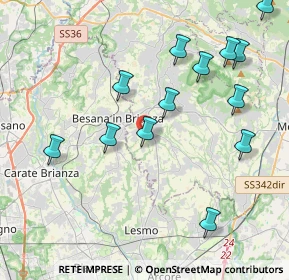 Mappa Via Giovenigo, 23880 Casatenovo LC, Italia (4.39923)