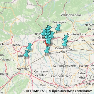 Mappa Via Dei Bersaglieri, 36056 Tezze sul Brenta VI, Italia (8.37188)