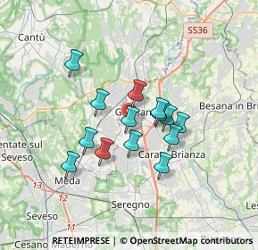 Mappa Via D'azeglio Massimo, 20833 Giussano MB, Italia (2.60143)