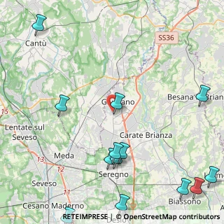 Mappa Via D'azeglio Massimo, 20833 Giussano MB, Italia (6.21462)