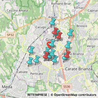 Mappa Via D'azeglio Massimo, 20833 Giussano MB, Italia (1.37941)