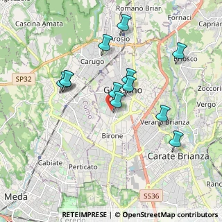 Mappa Via D'azeglio Massimo, 20833 Giussano MB, Italia (1.75333)