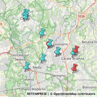 Mappa Via Battisti Cesare, 22066 Mariano Comense CO, Italia (4.19417)
