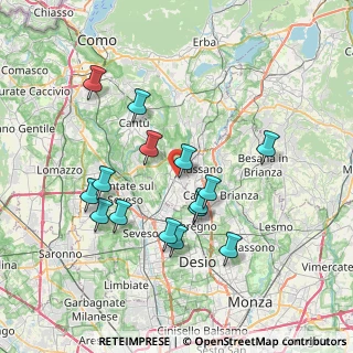 Mappa Via Monsignor Paolo Borroni, 22066 Mariano Comense CO, Italia (6.962)
