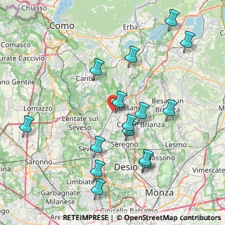 Mappa Via Monsignor Paolo Borroni, 22066 Mariano Comense CO, Italia (8.70133)