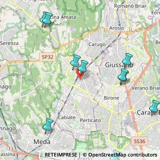 Mappa Via Battisti Cesare, 22066 Mariano Comense CO, Italia (2.91455)