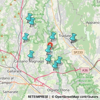 Mappa Via Monastero, 21050 Cairate VA, Italia (3.54091)