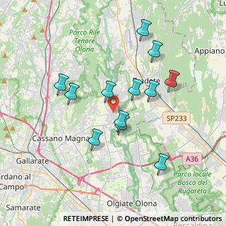 Mappa Via Monastero, 21050 Cairate VA, Italia (3.38417)