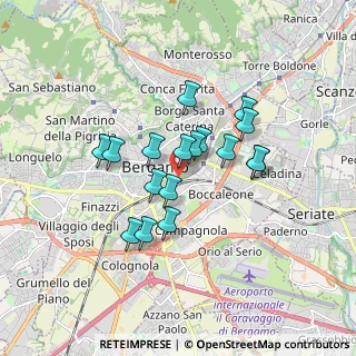 Mappa Bergamo - piaz.le Marconi, 24121 Bergamo BG, Italia (1.33882)
