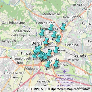 Mappa Bergamo - piaz.le Marconi, 24121 Bergamo BG, Italia (1.40667)